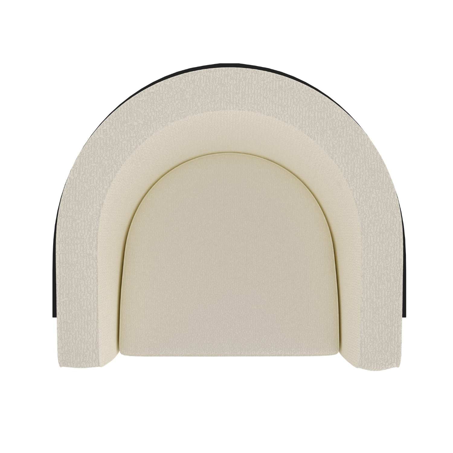 Zhuri Accent Chair in Ivory Boucle and Black 403-120IV