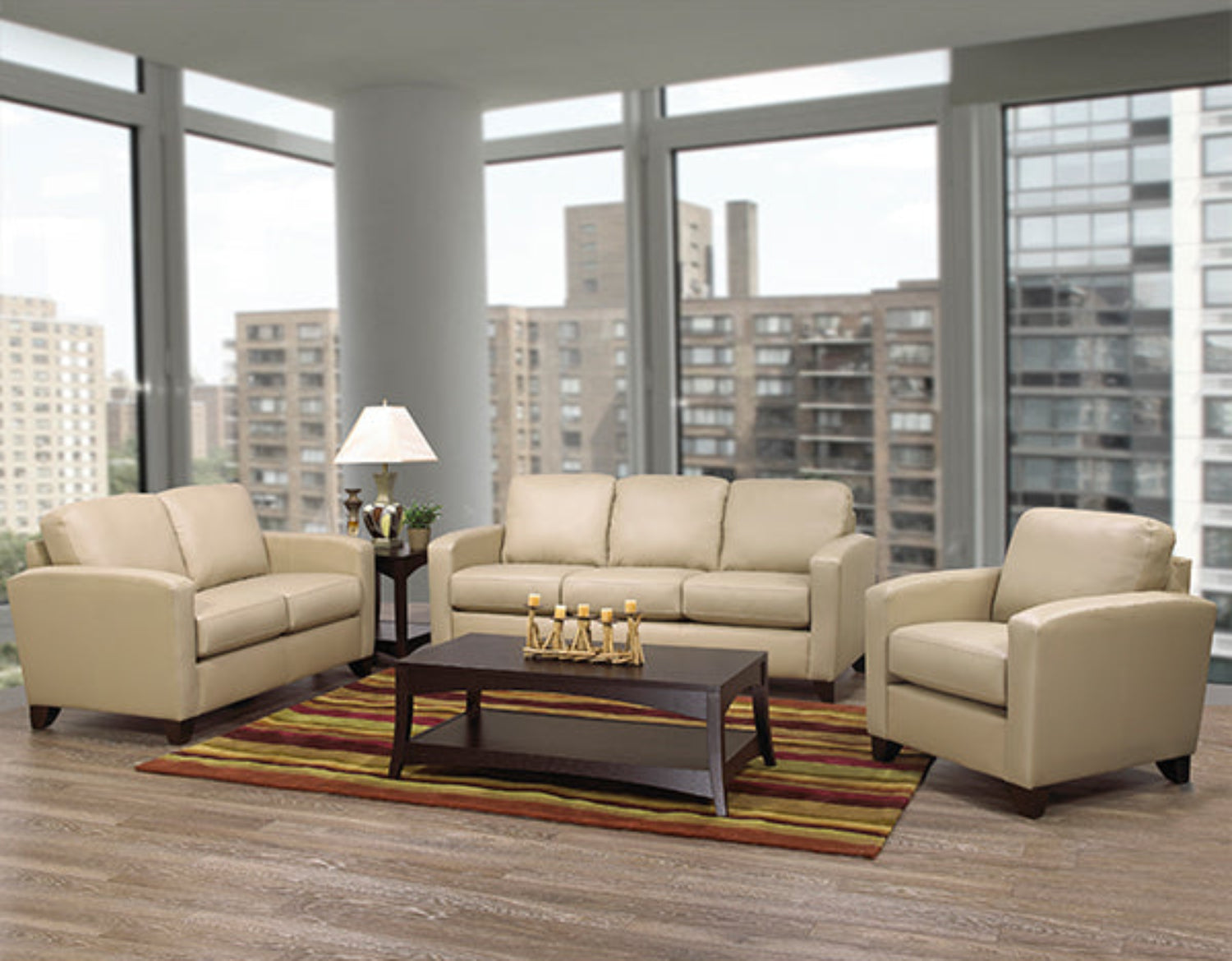 Canadian Made Genuine Leather Zurick Buff Chair 4375