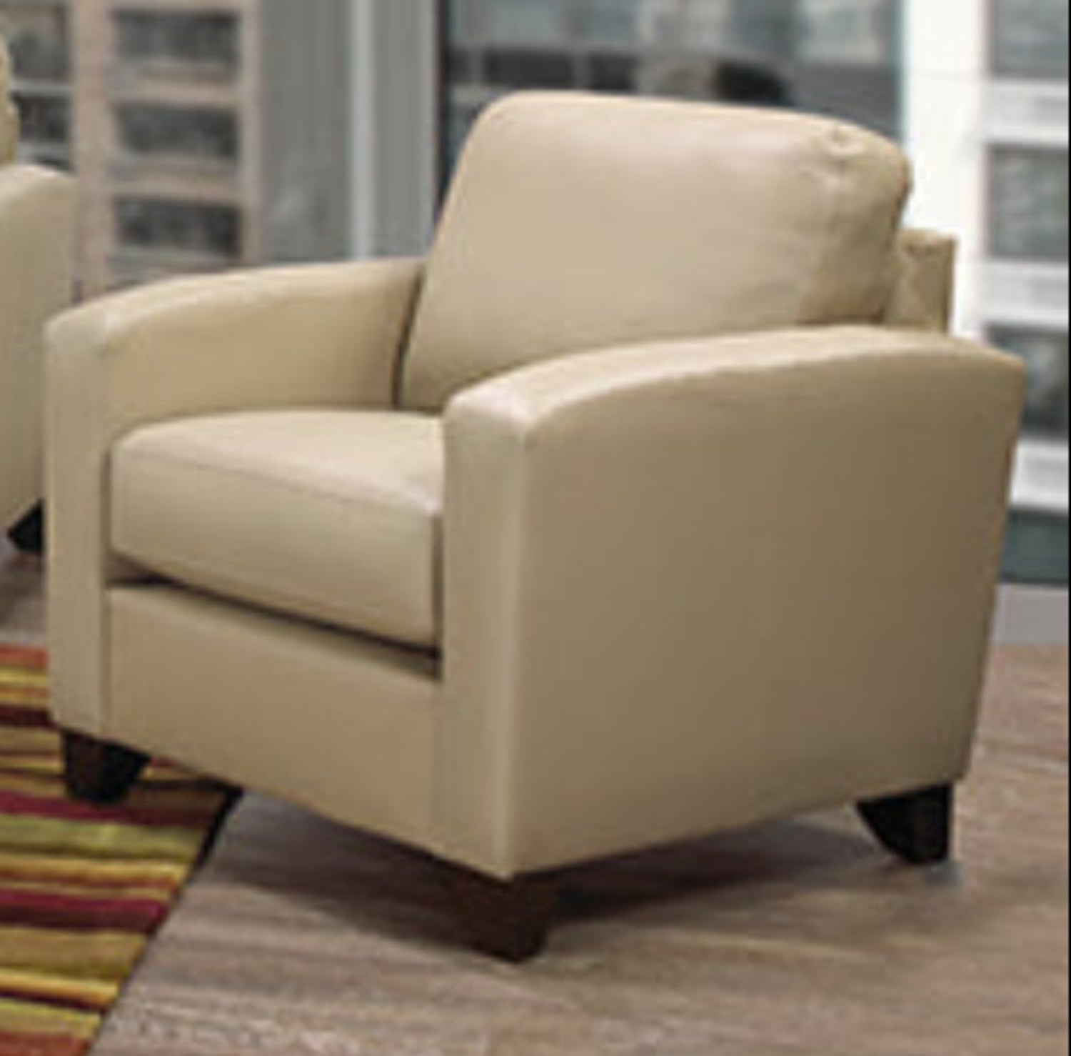 Canadian Made Genuine Leather Zurick Buff Chair 4375