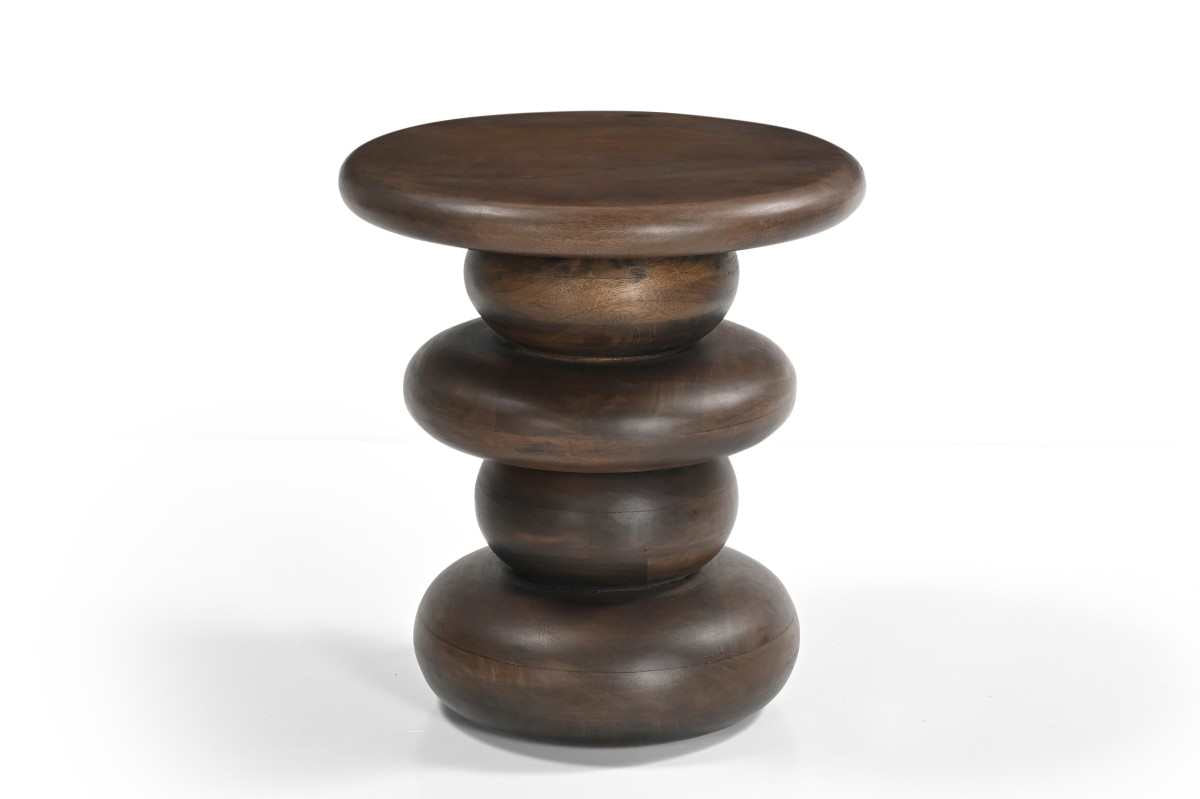 Darien Wooden Round Accent Table Walnut 4893
