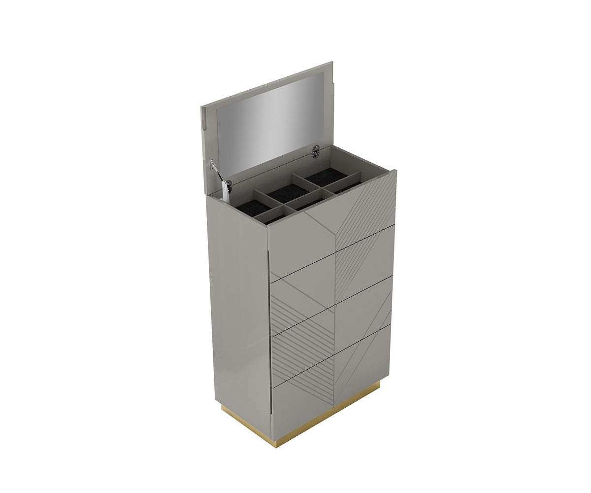 Akira Lacquer Chest Grey SB829