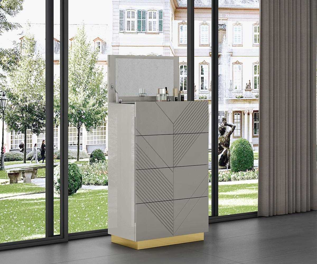 Akira Lacquer Chest Grey SB829