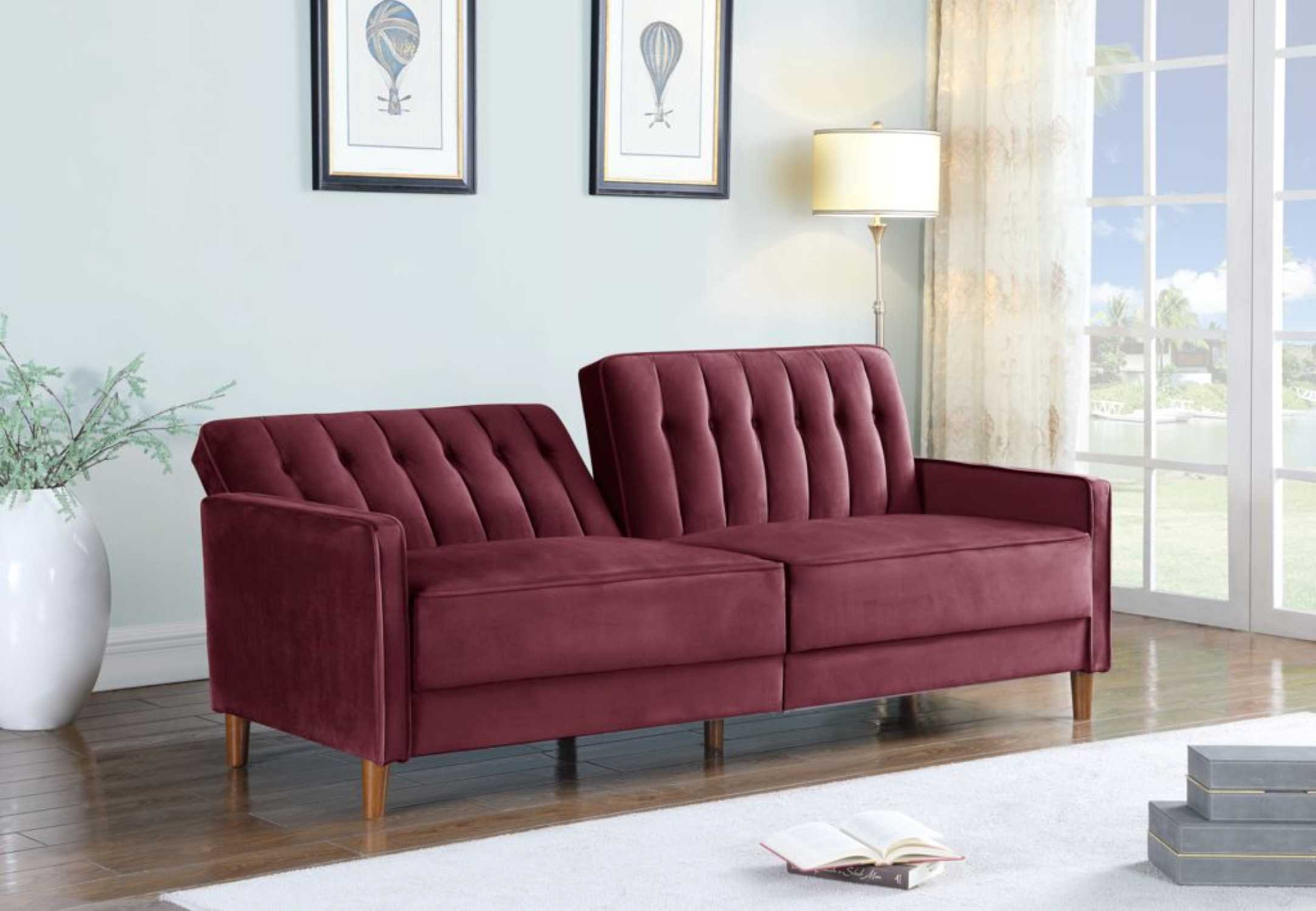 Angel Sofa Bed - Burgundy