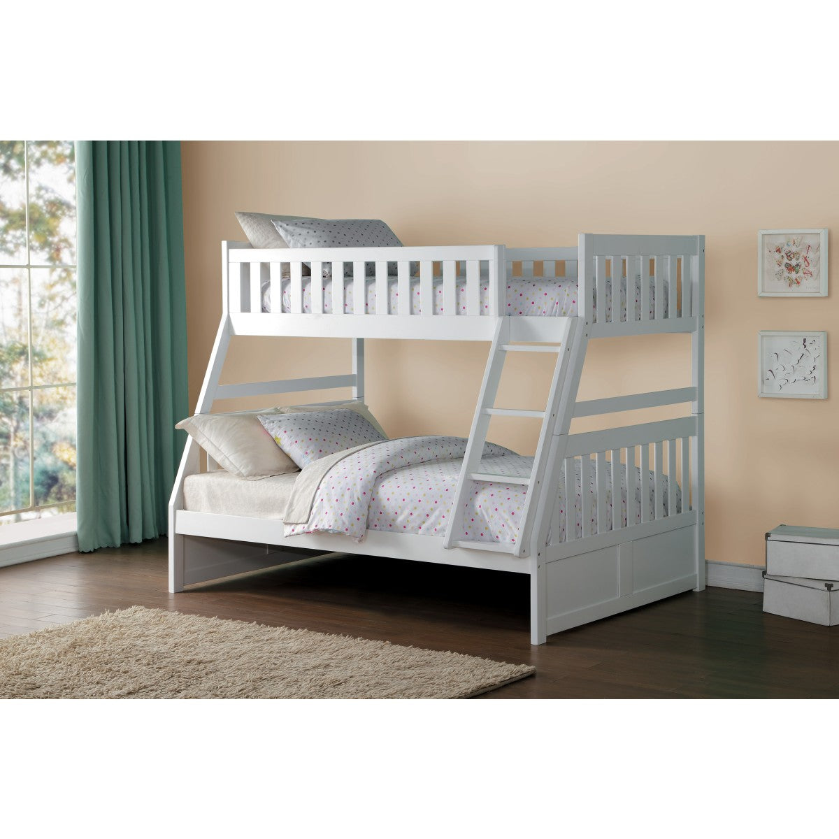 White Galen Full Bunk Bed B2053TFW