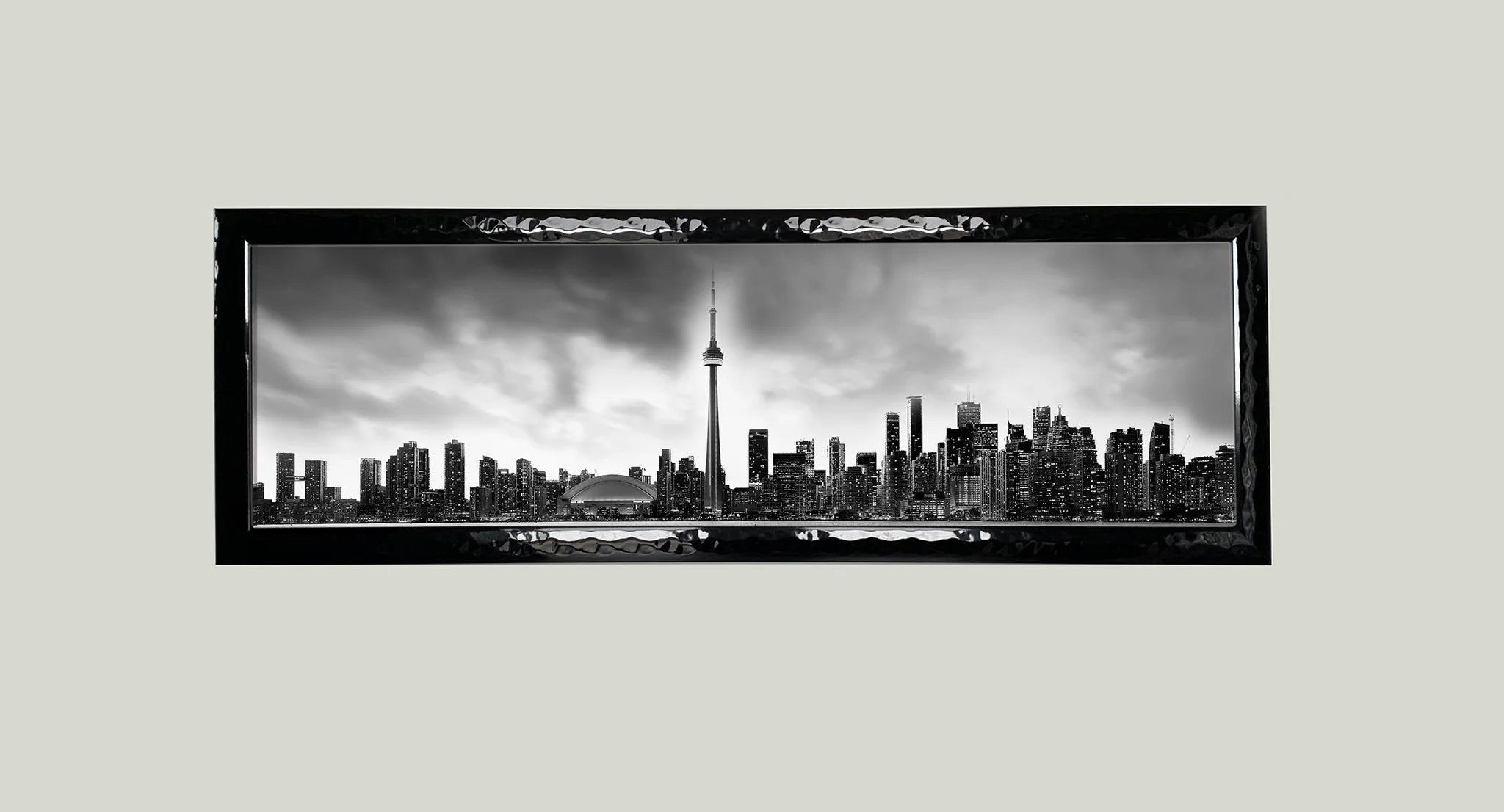 Limited Edition Black and White Framed Canvas of Toronto 72