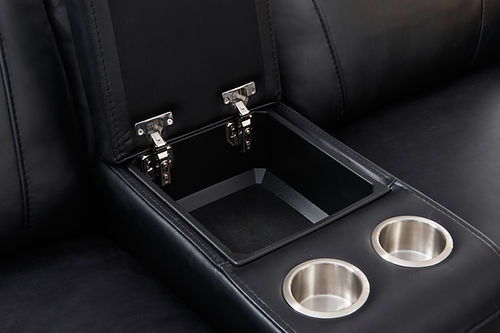 Black Dual Power Recliner Loveseat IF-8005