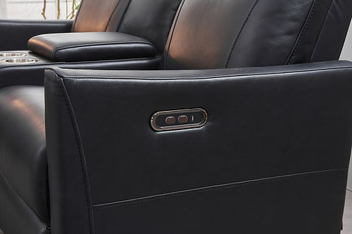 Black Dual Power Recliner Sofa IF-8005
