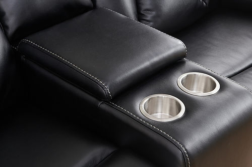 Black Dual Power Recliner Set IF-8005