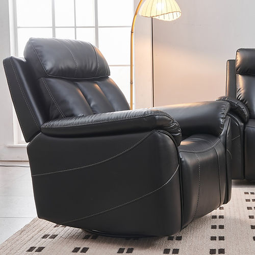 Swivel Recliner Chair Charcoal Leather Match 6330 Recliner chair Chair Leather Match Chair Manual Recliner Leather Chair