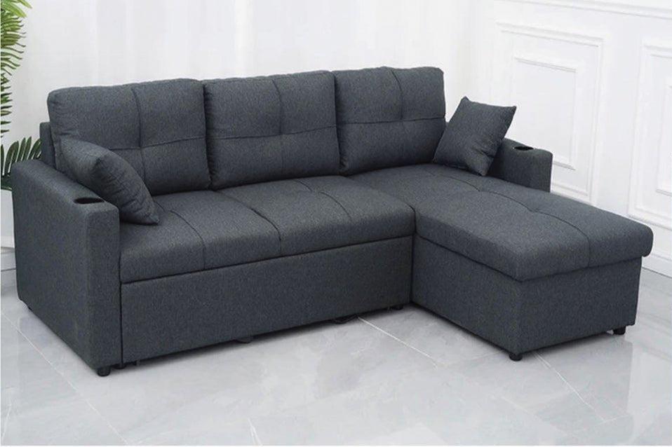 Cindy Reversible Sectional Sofa Bed with Storage Chaise