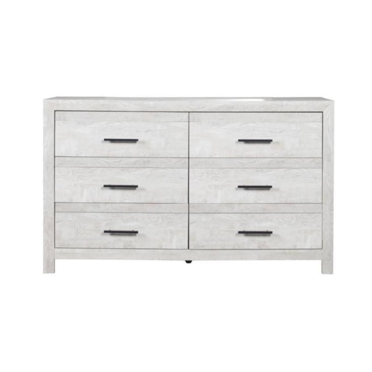 Denver Wooden 6PC Bedroom Set Light Grey 1571