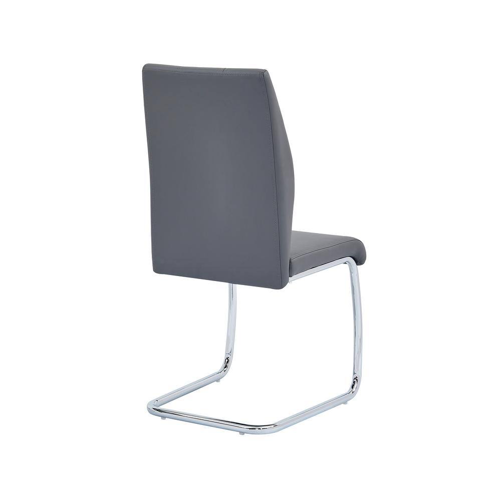 Jane Grey Dining Chair with Chrome Base - Set of 4