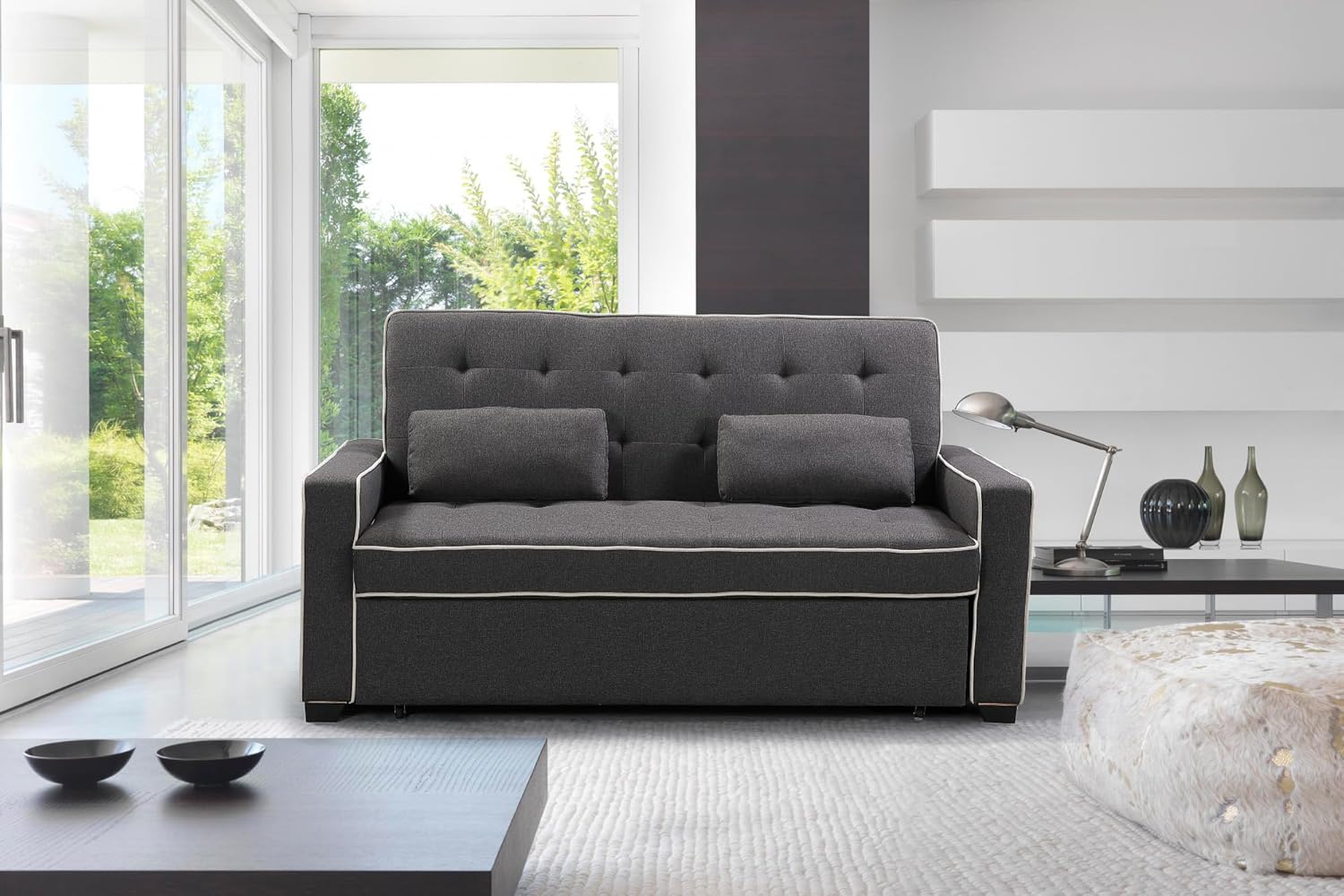 Keiv Grey Fabric Sofa Bed