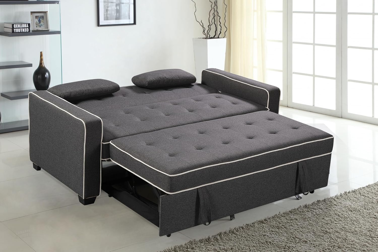 Keiv Grey Fabric Sofa Bed