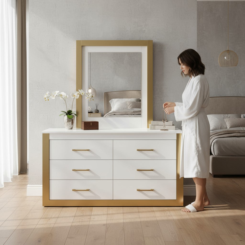 Canadian Made Gilmour 6 Drawer Dresser & Mirror
