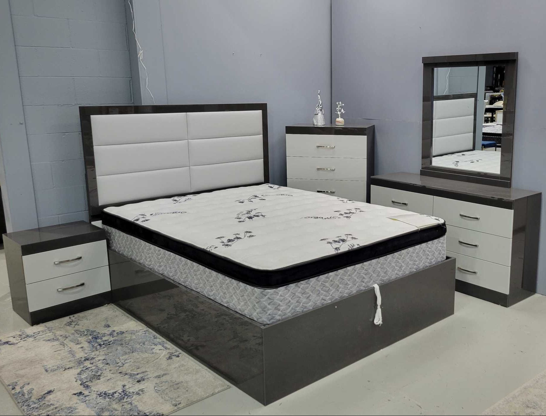 Livia Canadian Made Italian Style Hydraulic Lift Bedroom Set