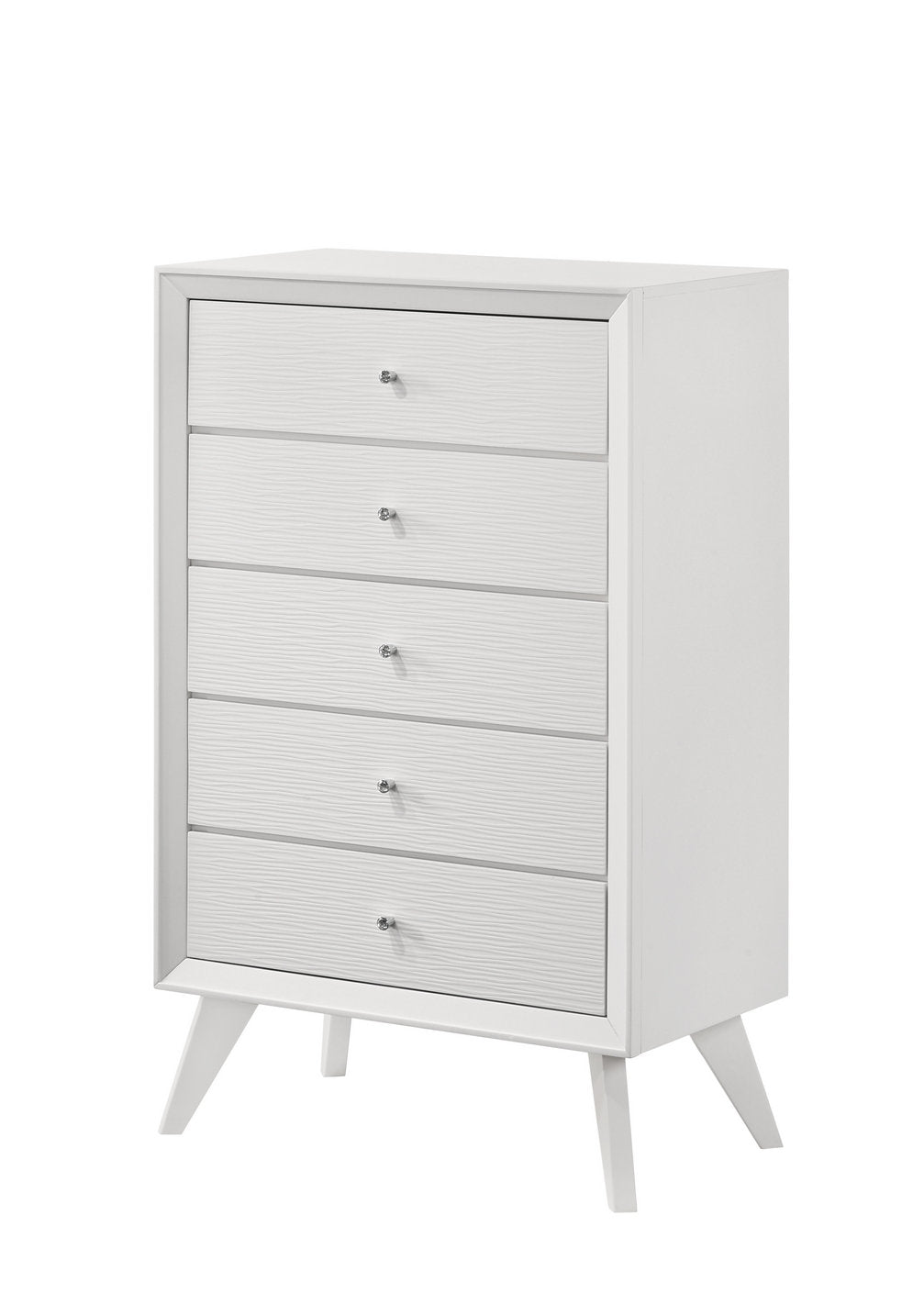 Mia White Wooden 8PC Bedroom Set