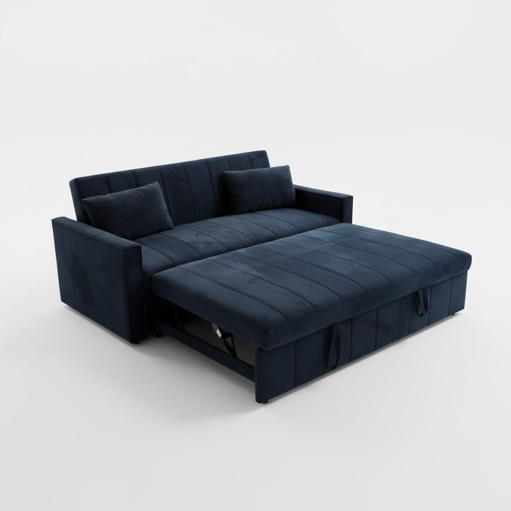 Black Velvet Loveseat Sofa Bed IF-AA001