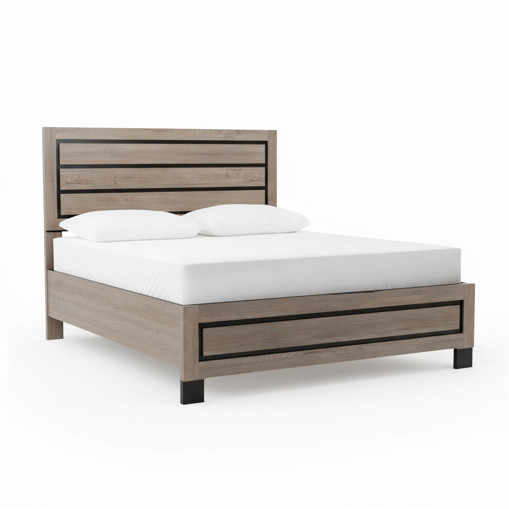 Canadian Made Two Tone Bedroom Set Continental Coast & Black 6741