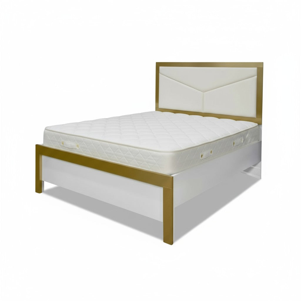 Canadian Made Gilmour Bed White & Gold
