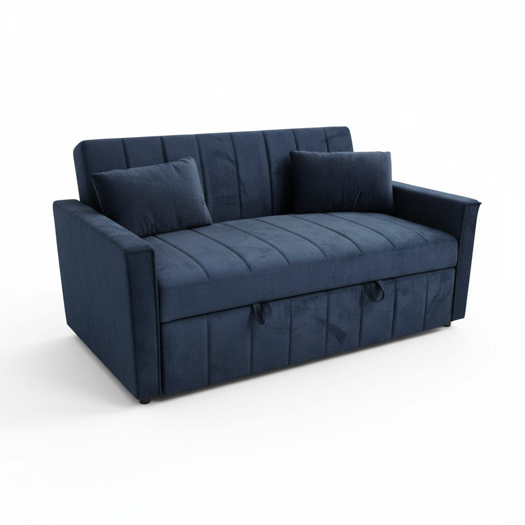 Black Velvet Loveseat Sofa Bed IF-AA001