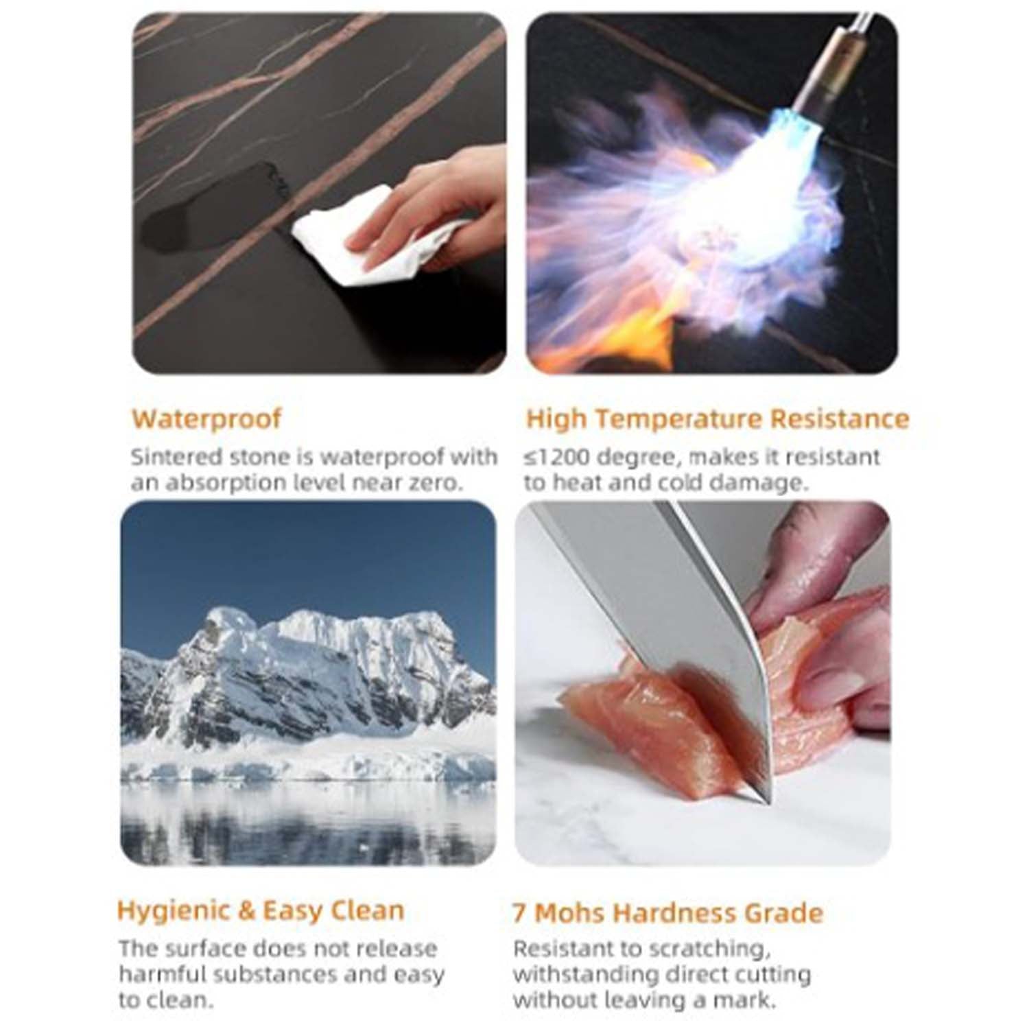 Temy Sintered Stone Round Dining Table 47"