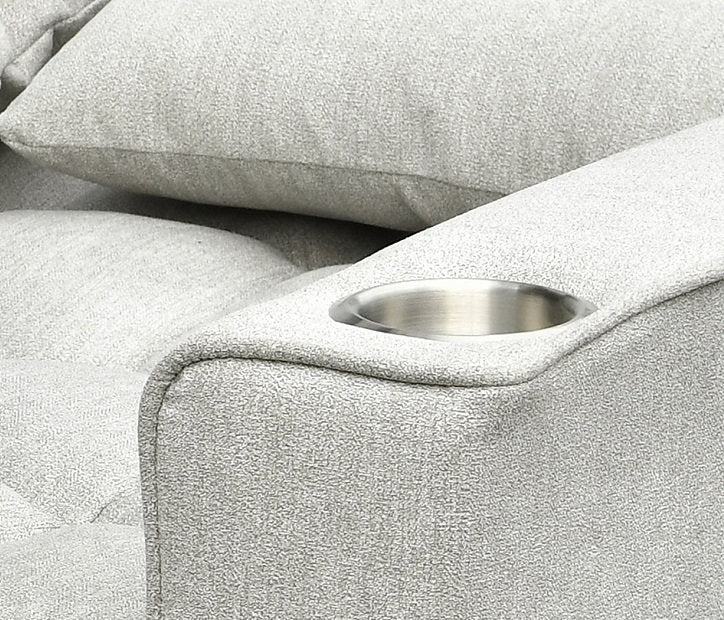 Soft Cream Fabric Sofa Bed 9028