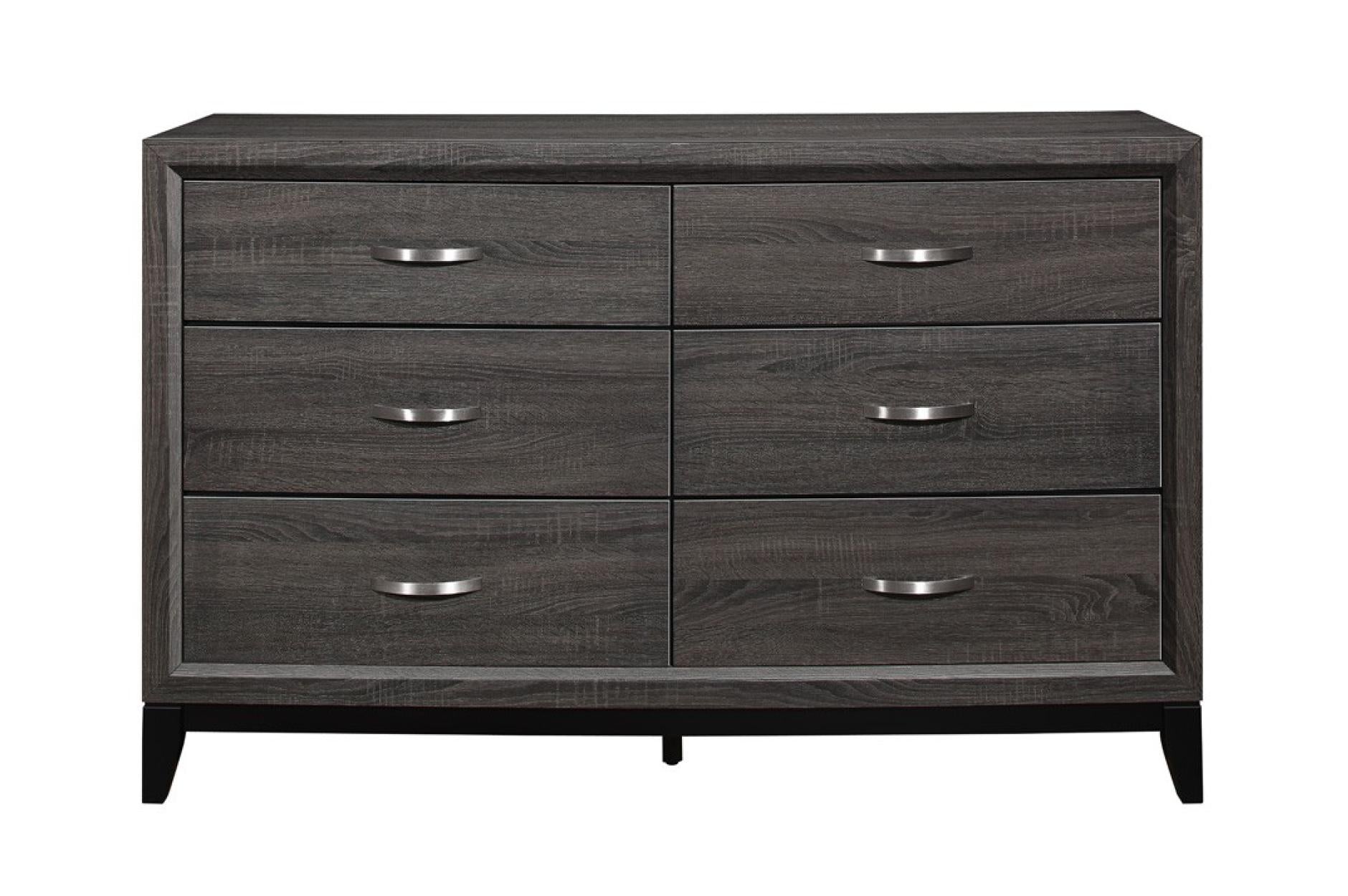 Davi Grey Wooden Bedroom Set 1645