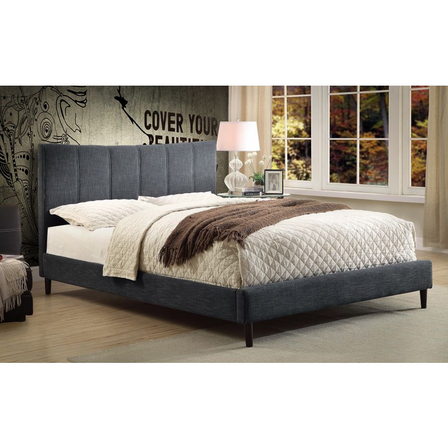 Rimo 78" King Platform Bed in Grey 101-268K-GY