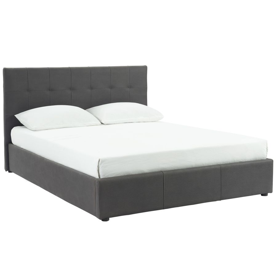 Extara 78" King Platform Storage Bed in Grey 101-277K-GY