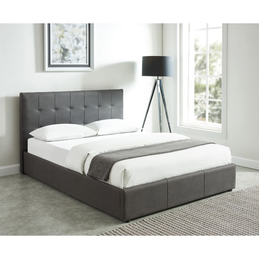 Extara 60" Queen Platform Storage Bed in Grey 101-277Q-GY