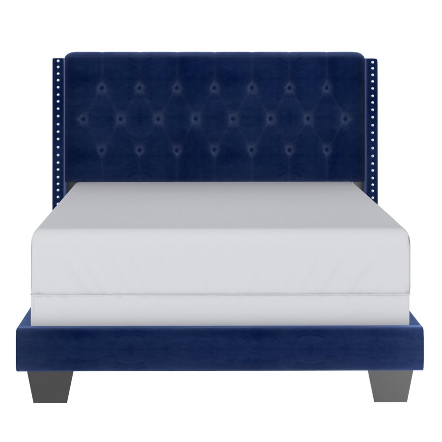 Gunner 54" Double Bed in Blue Velvet 101-299D-NAV