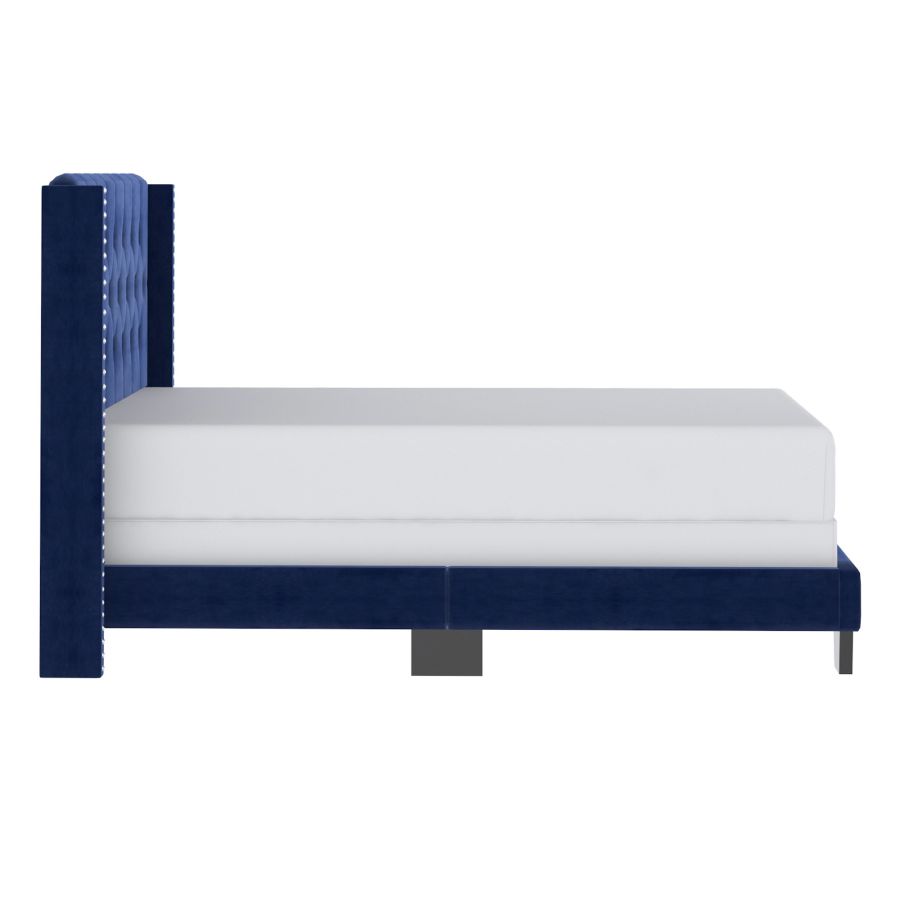 Gunner 54" Double Bed in Blue Velvet 101-299D-NAV