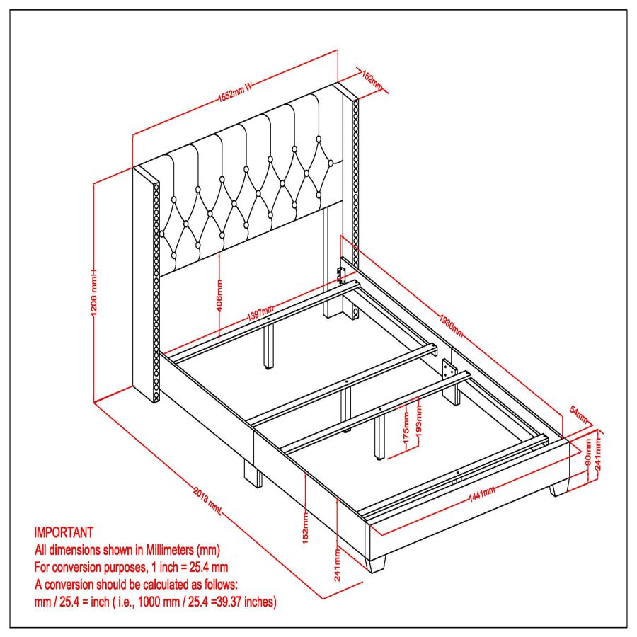 Gunner 54" Double Bed in Blue Velvet 101-299D-NAV