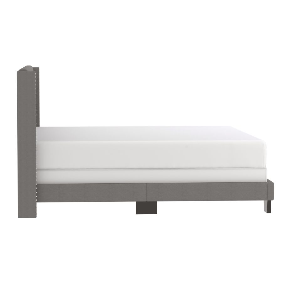 Gunner 78" King Bed in Light Grey Fabric 101-299K-LGY