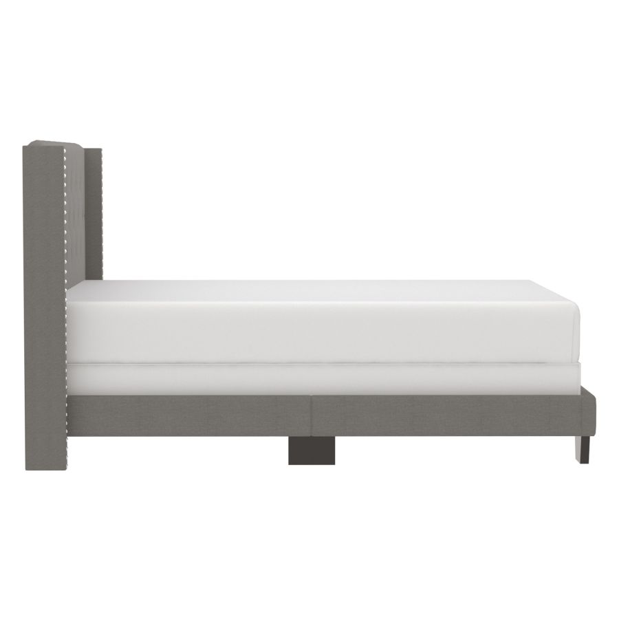 Gunner 60" Queen Bed in Light Grey Fabric 101-299Q-LGY