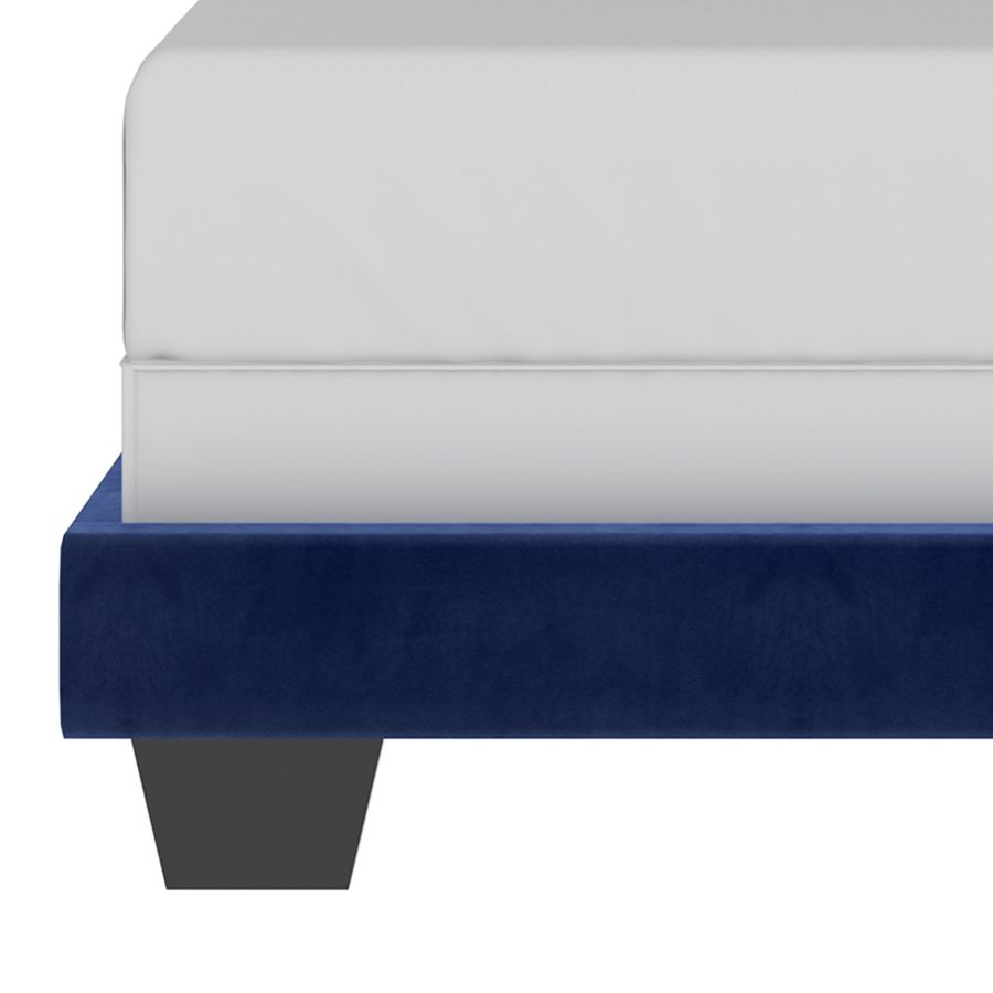 Gunner 60" Queen Bed in Blue Velvet 101-299Q-NAV