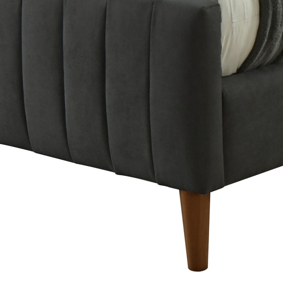 Hannah 78" King Platform Bed in Charcoal 101-622K-CH