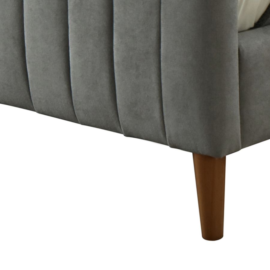 Hannah 78" King Platform Bed in Light Grey 101-622K-LG