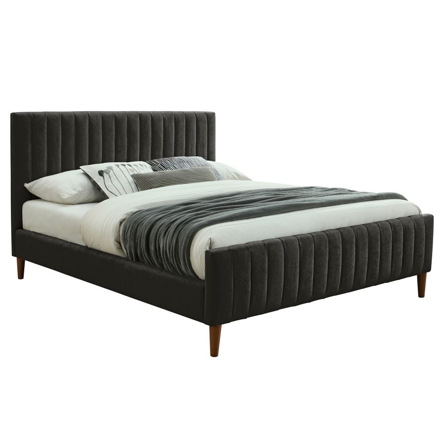 Hannah 60" Queen Platform Bed in Charcoal 101-622Q-CH