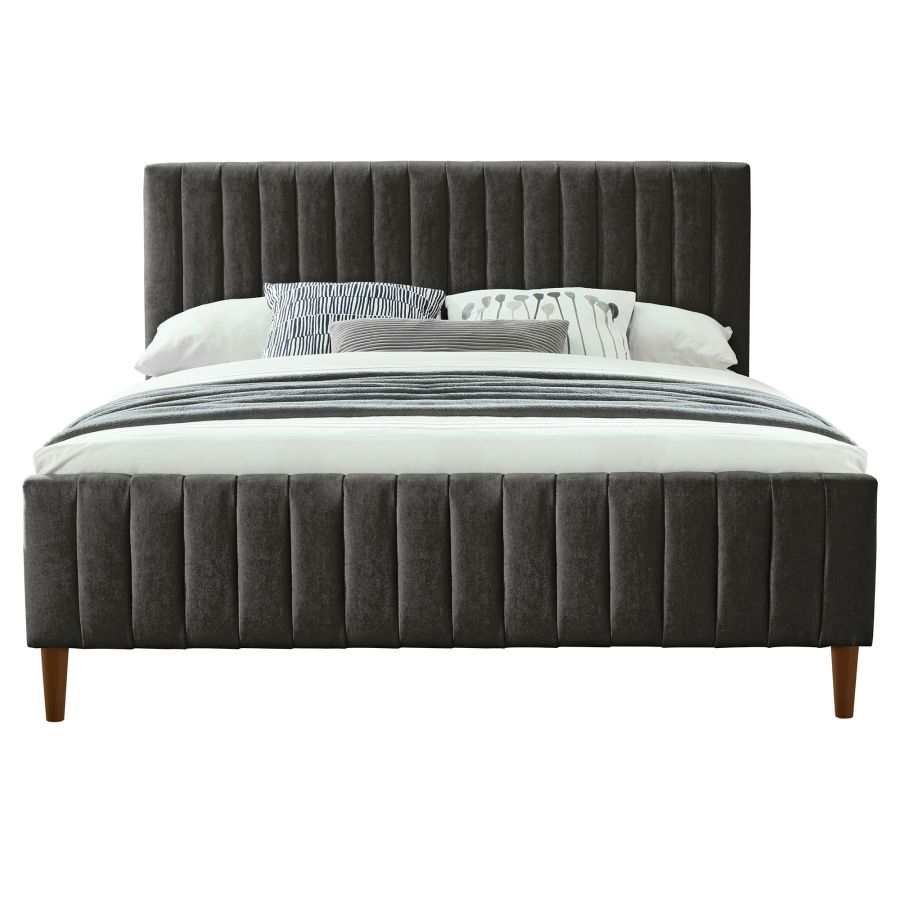 Hannah 60" Queen Platform Bed in Charcoal 101-622Q-CH