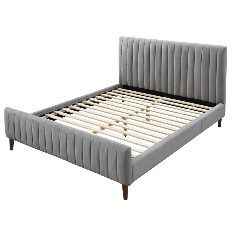 Hannah 60" Queen Platform Bed in Light Grey 101-622Q-LG