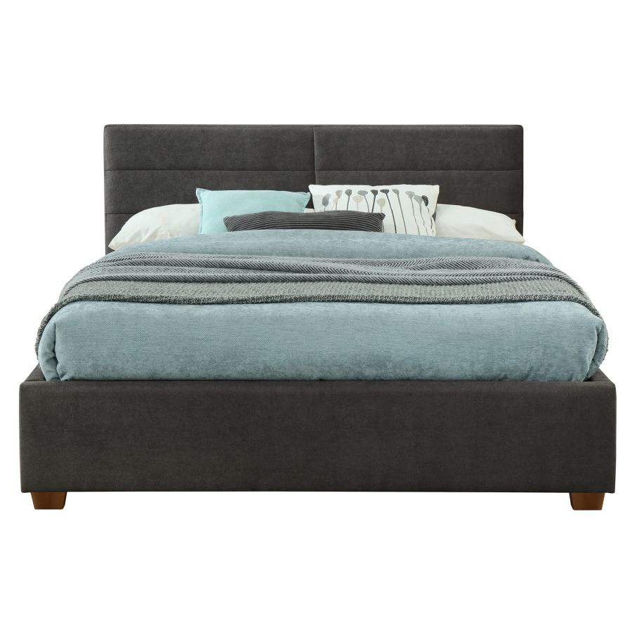 Emilio 60" Queen Platform Bed with Drawers in Charcoal 101-633Q-CH