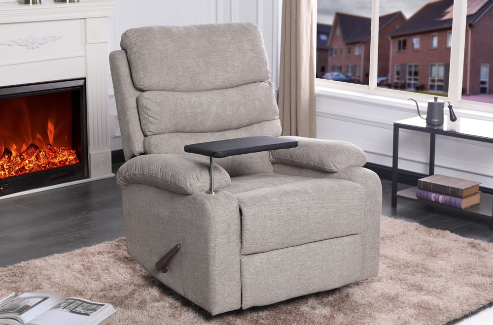 Beige Swivel Recliner ChairT-1018