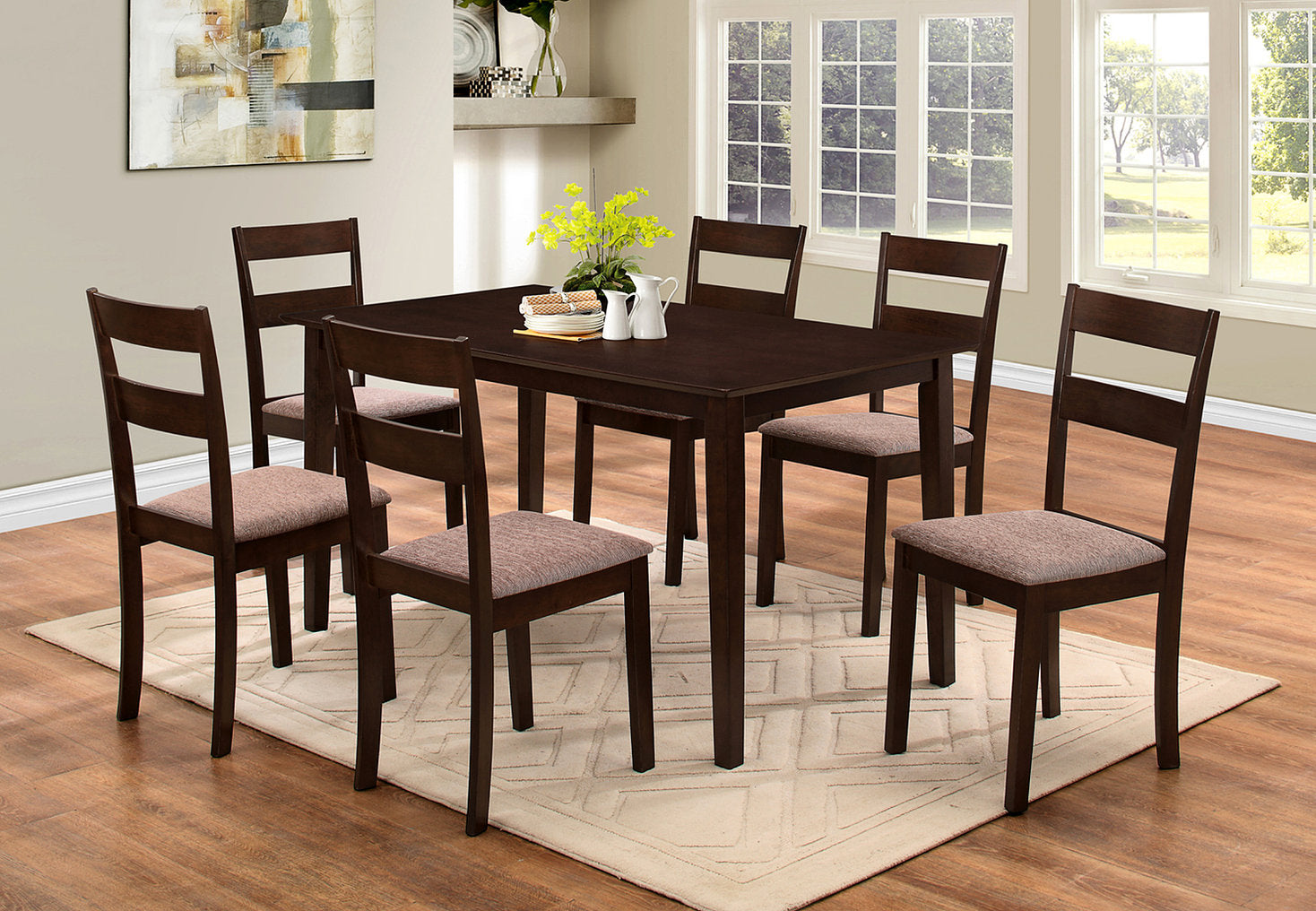 Adjustable Butterfly Leaf Espresso Dining Table 1045