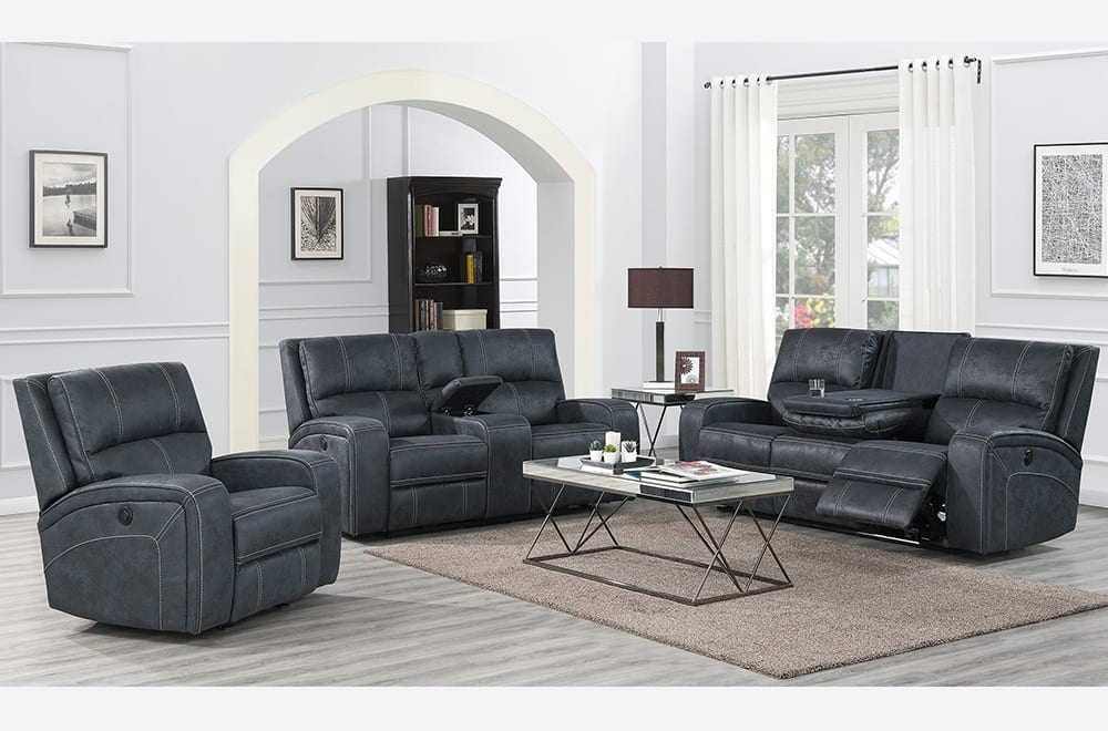 ( Discontinued ) Power Motion Sofa Collection Midnight Blue - T1147