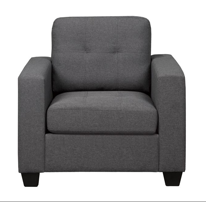 Charcoal Linen Fabric Chair 1173