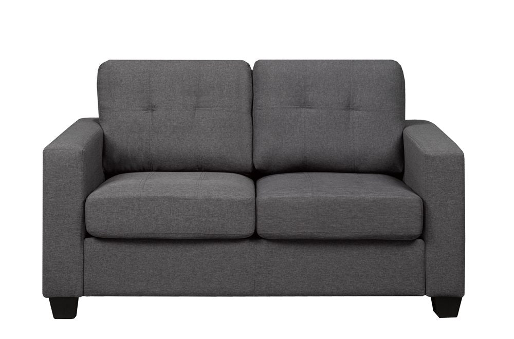 Charcoal Linen Fabric Loveseat 1173