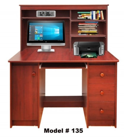 Fully Assembled Computer Table with Hutch 135