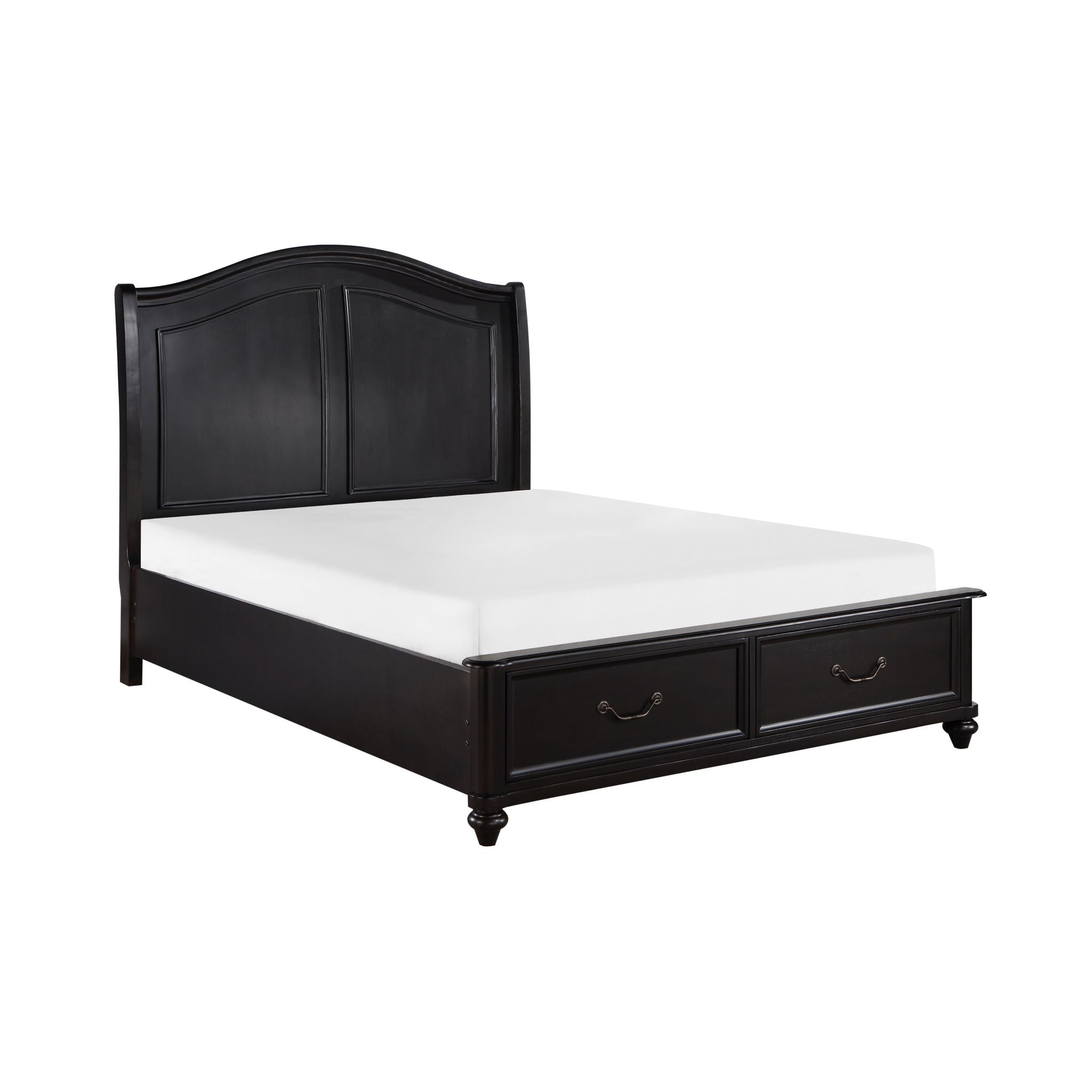 Herman Solid Wood Bedroom Set Charcoal Brown 1420